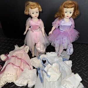 Set Of 2 Madame Alexander Cisette ballerina dolls 1956 - With Additional Outfits